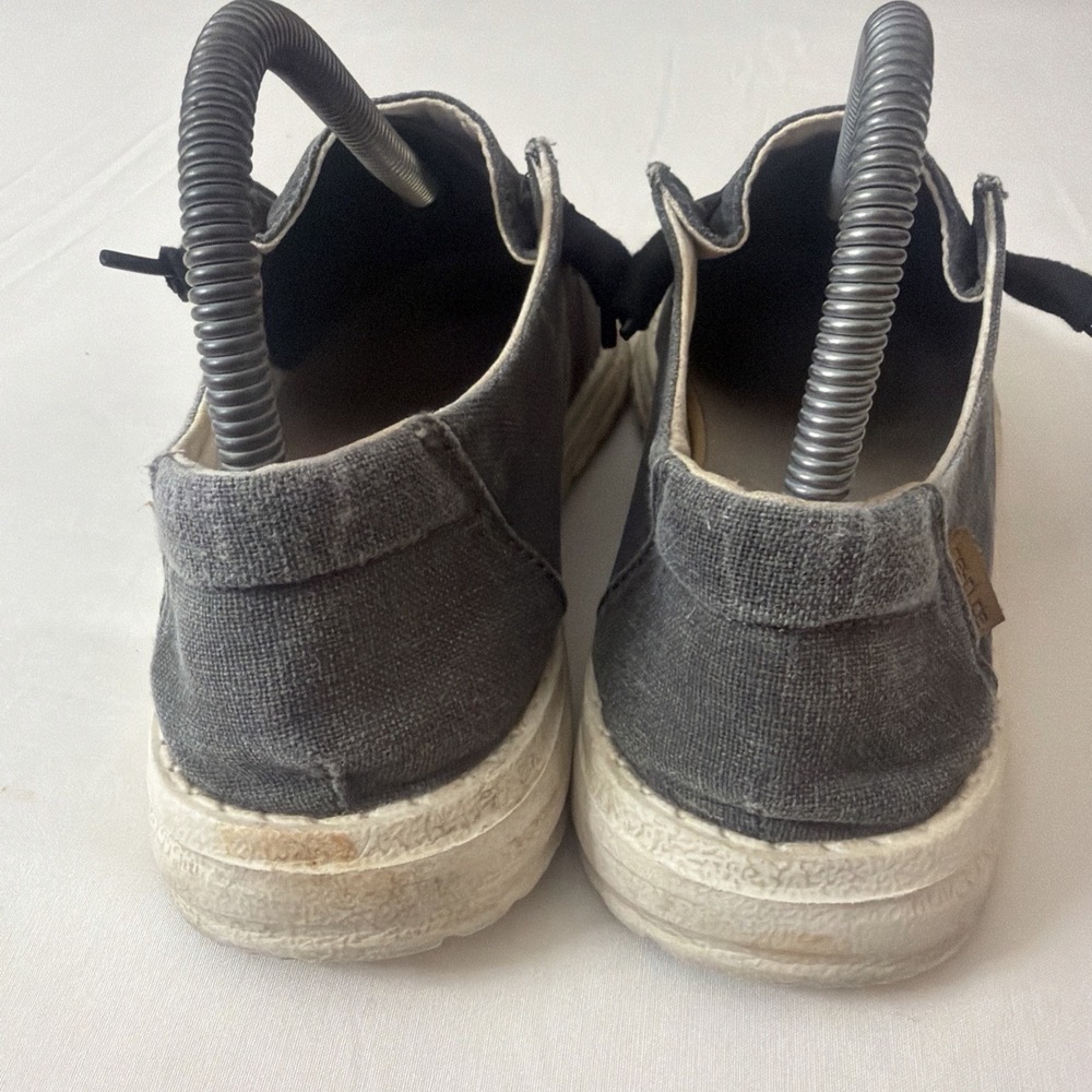 Hey Dude Loafers Women 7 M Wendy Holiday Sparkle Shoes Gray Canvas‎ Lace Slip On - Picture 16 of 16